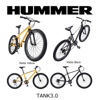 HUMMER ハマー 26インチ FAT BIKE TANK3.0 ファットバイク ATB 26×3.0インチ極太タイヤ シマノ製6段変速機搭載 前後VブレーキシステムHUMMER ハマー 26インチ FAT BIKE TANK3.0 ファットバイク ATB 26×3.0インチ極太タイヤ