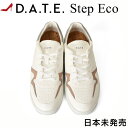 d.a.t.e.(デイト) 厚底 スニーカー レディース おしゃれ イタリア ブランド date STEP ECO スニーカー 白 歩きやすい 疲れない ホワイト 厚底 ヒール 4cm ローカットスニーカー ビーガン レザー きれいめ 大人 大きいサイズ 25 25.5cm 26cm d a t e スニーカー 1