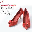 フェラガモ パンプス リボン ポインテッドトゥ ハイヒール Salvatore Ferragamo レディース 正規品 ブラック 黒 ピンク 赤 レッド 小さいサイズ 22cm 大きいサイズ 25cm 26cm