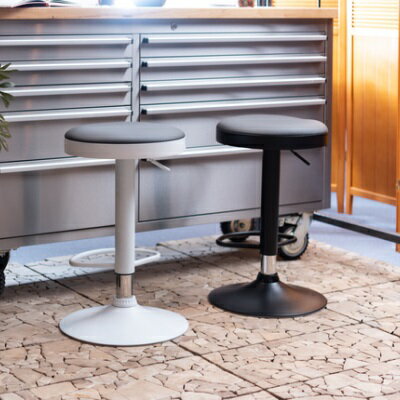 バースツール カフェスツール ブラック ホワイト 可愛い 丸みのあるスタイル スチール 昇降機能 脚置き付き カウンタースツール ダイニングスツール リビング キッチンカウンター 新居 新生活