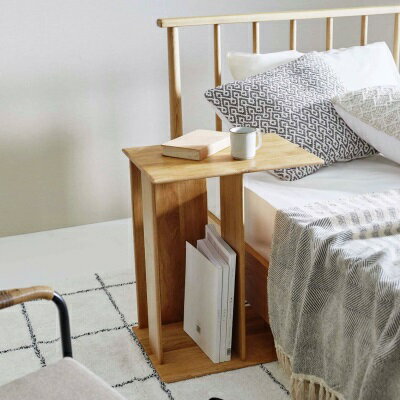 サイドテーブル 木製サイドテーブル マガジンラック かっこいい おしゃれ カフェ かわいい 綺麗 天然木 デザイン シック アンティーク お手入れ楽々 シンプル ナチュラル 本棚 ブックスタンド