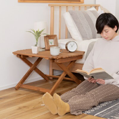フォールディングローテーブル ローテーブル 折り畳み アウトドア テラス テーブル 多用途 北欧 オシャレ カフェ かっこいい かわいい 天然木 木製テーブル 持ち運び簡単 収納楽々