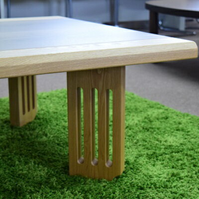 座卓 シップ 二色ローテーブル 135 舟形 ウォールナット タモ 無垢材を使用 ブラウン ナチュラル 特徴的な脚 座卓 ローテーブル こたつ リビングなどに使える 和室 洋室