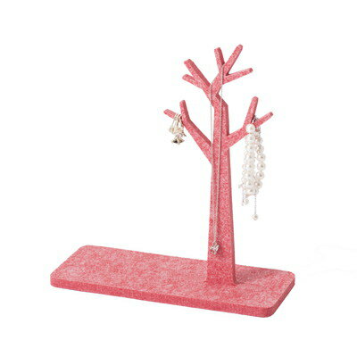 【日本製】小物収納 アクセサリ収納 樹 可愛い フェルト 硬質フェルト使用 木の枝 レッド グレー ブラ..