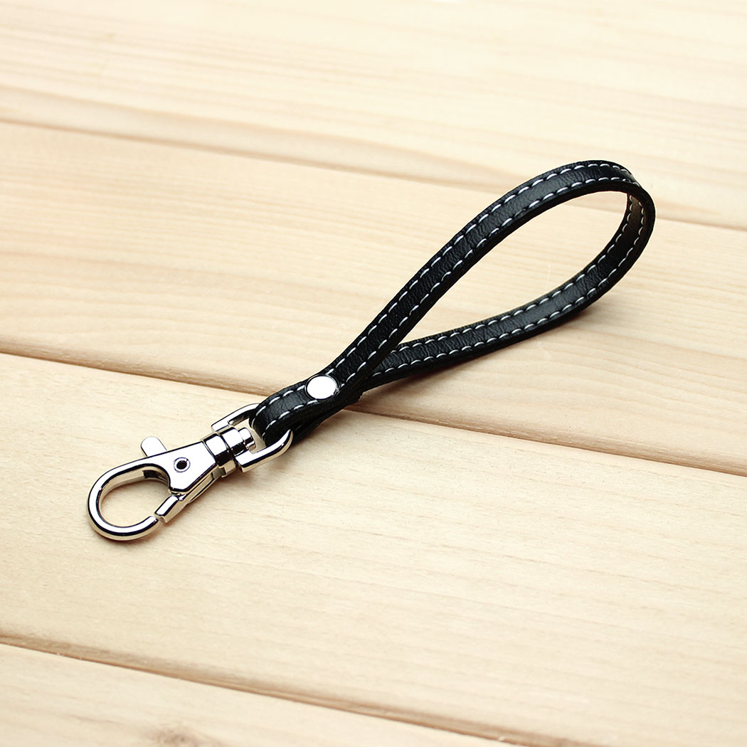 樂天商城 - 1000円ポッキリ！【 ストラップ 】スマホケース | スマホアクセサリー | ナスカン仕様 | フェイクレザー | ショート | ハンドストラップ | 携帯ストラップ | ブラック