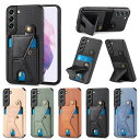 GalaxyS22 ケース 耐衝撃 メンズ 背面カード収納 レンズ保護 背面保護 GalaxyS22Plus GalaxyS22Ultra スタンド機能 Gal...