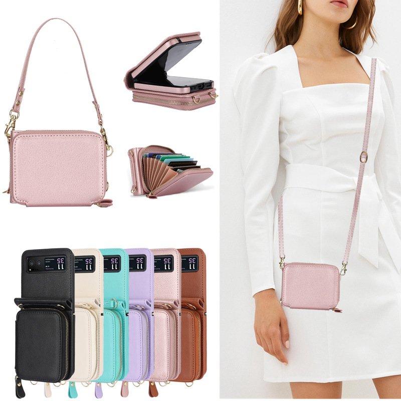 Samsung galaxy z flip5 ケース 財布型 ショルダー カード収納 小銭入 galaxy z flip4 折りたたみ おしゃれ 男女兼用 耐衝撃 Galaxy Z Flip 3 5G ケース 折り畳み式 ケース 人気 耐衝撃のサムネイル