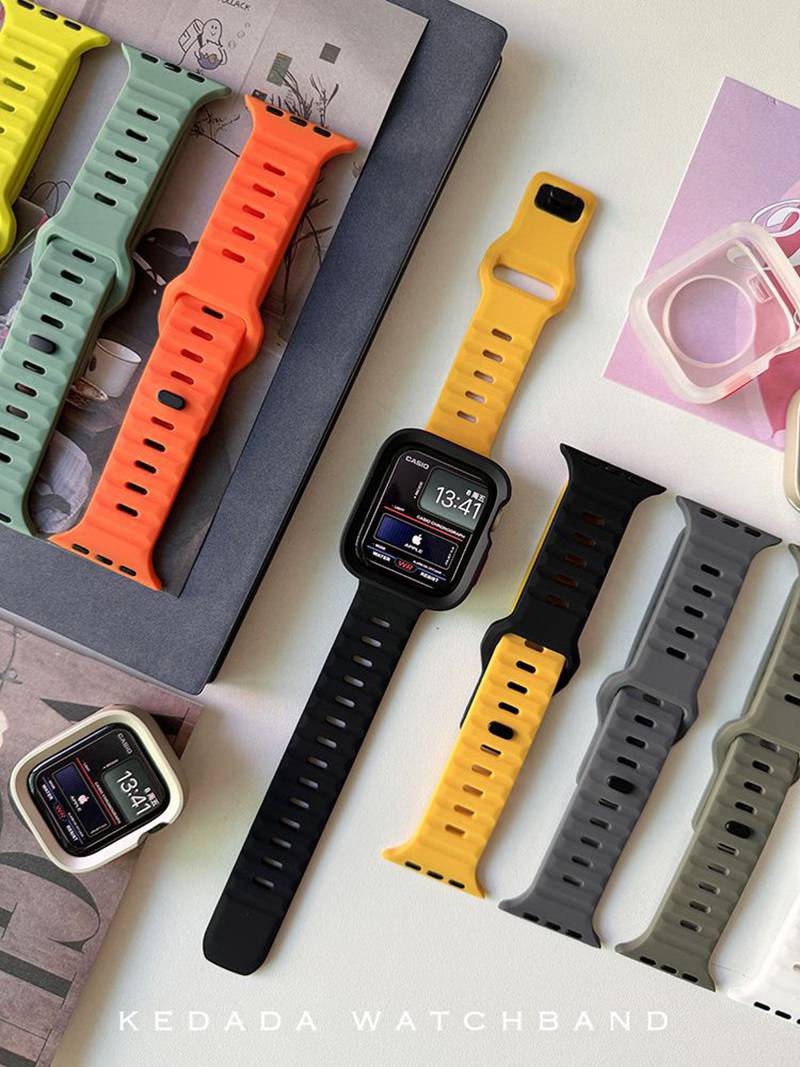 アップルウォッチ バンド シリコン おしゃれ ベルト applewatch 9 8 7 6 5 4 3 40mm 41mm 44mm 45mm 49mm スポー...