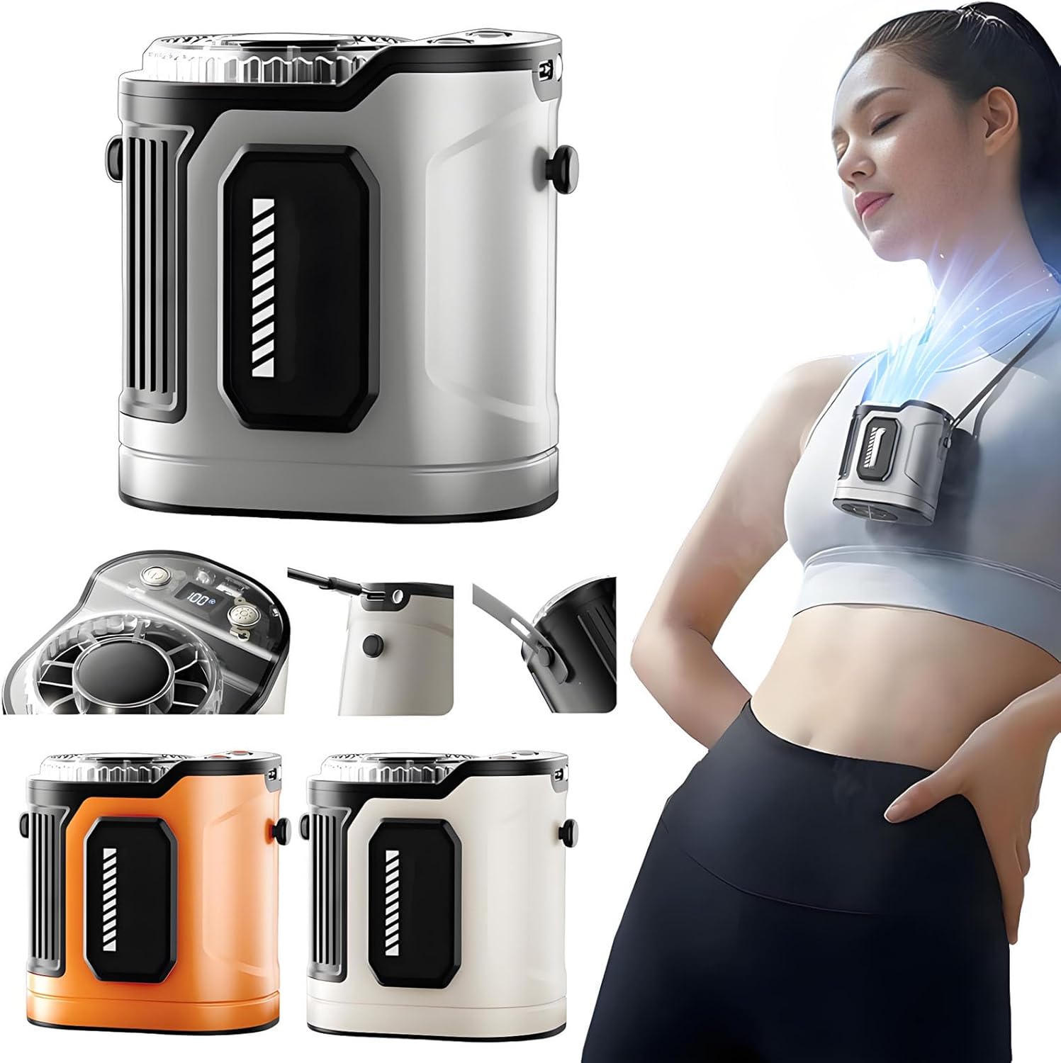 予約販売 腰掛け扇風機 強力 ベルトファン ミニファン 持ち運び 携帯扇風機 ハンディファン usb 充電式 ウエスト扇風機 首掛けストラップ付 両面クリップ 小型 屋外作業 アウトドア 工事現場 ゴルフ 暑さ対策 熱中症対策