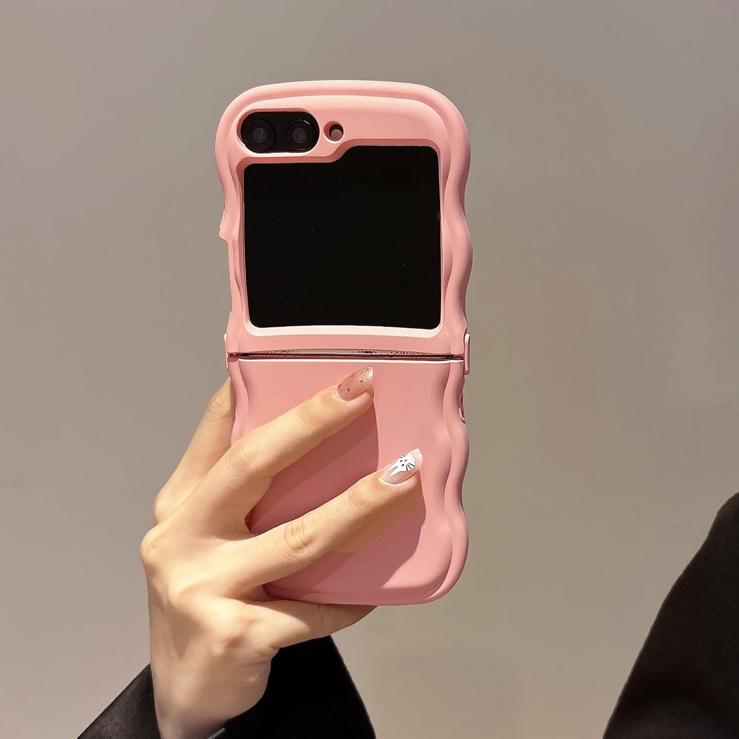 Galaxy z flip6/5/4/3 ケース シリコン カバー 可愛い おしゃれ スマホケース Galaxy Z Flip6 Z Flip5 Z Flip4 Z Flip3 ウェーブ デザイン ワイヤレス充電対応 軽量 薄型 耐衝撃 波型 バンパー スマホケース