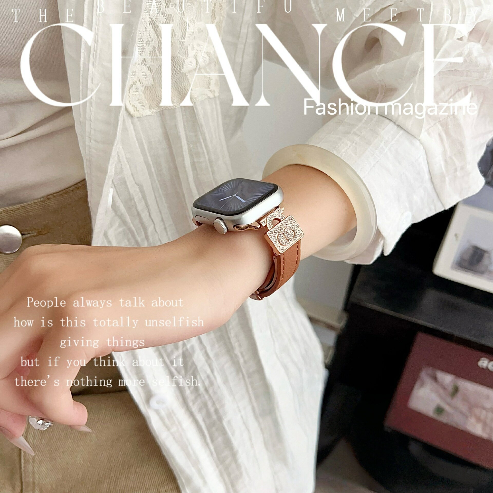 アップルウォッチ バンド レディース マグネット おしゃれ レザー アップルウォッチバンド 人気 くすみ..