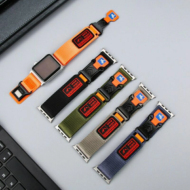 アップルウォッチ バンド スポーツ 46mm ナイロン Apple Watch バンド 夏 series 10 9 8 SE2 7 6 SE 5 4 3 2 1 アップルウォッチバンド レディース メンズ 38mm 40mm 42mm 44mm 41mm 45mm 49mm 装着簡単 腕時計ベルト 耐衝撃 通気性 交換用バンド 高品質