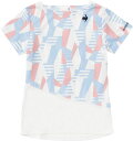 【今だけP5倍】le coq sportif ルコックスポルティフ 23SS レディース テニス スポーツ 半袖 涼感 UVカット グラフィック ゲームシャツ ...