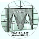 防虫つまネット 1mm目 ダブルファスナー 3×2.5m (ビニールハウス ビニール ハウス 部品 ファスナー 家庭菜園 虫対策 害虫 農業用 園芸ネット 虫よ...