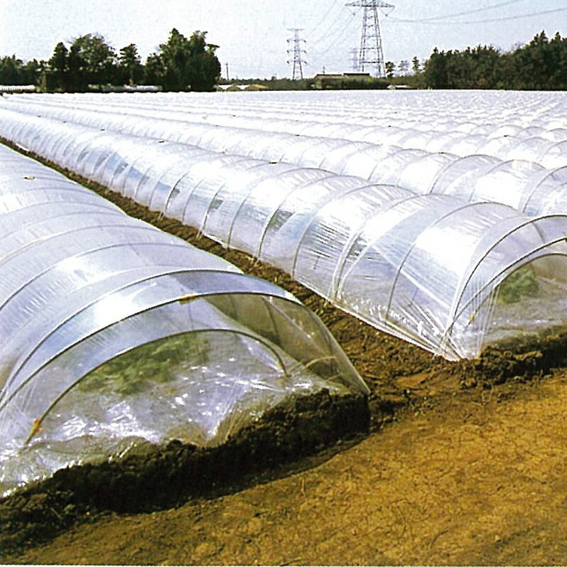 農ビベタレス 長さ100m×厚さ0.075mm×幅185cm防寒保温資材トンネルビニールハウス、裾、サイドに適したビニールです。