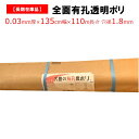 【訳あり処分品】全面有孔透明ポリ 厚さ0.03mm 幅135cm 110m巻 農業用 苗代用 育苗用 水稲 稲 米 田圃 田んぼ 苗下 育苗箱下 トレー下 アウ...