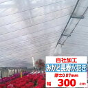 みかど長寿水抜き 0.07mm厚 300cm幅 POフィルム 特殊孔 透明 農業用 ビニールハウス用 カーテン 内張り 金魚鉢形状 除湿 耐久性 作物 希望の長...