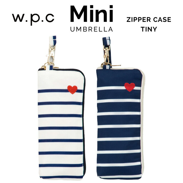 ワールドパーティー 【Wpc】 折りたたみ傘 heart & border mini w.p.c ワールドパーティー