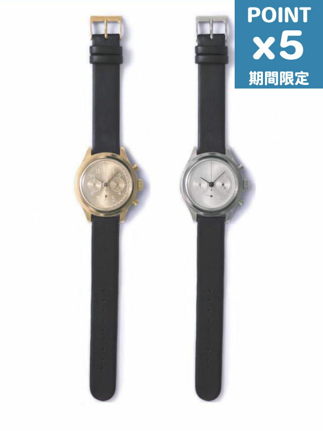 期間限定P5倍【VAGUE WATCH CO. / ヴァーグウォッチカンパニー】 2EYES クロノグラフ - BLACK BELT