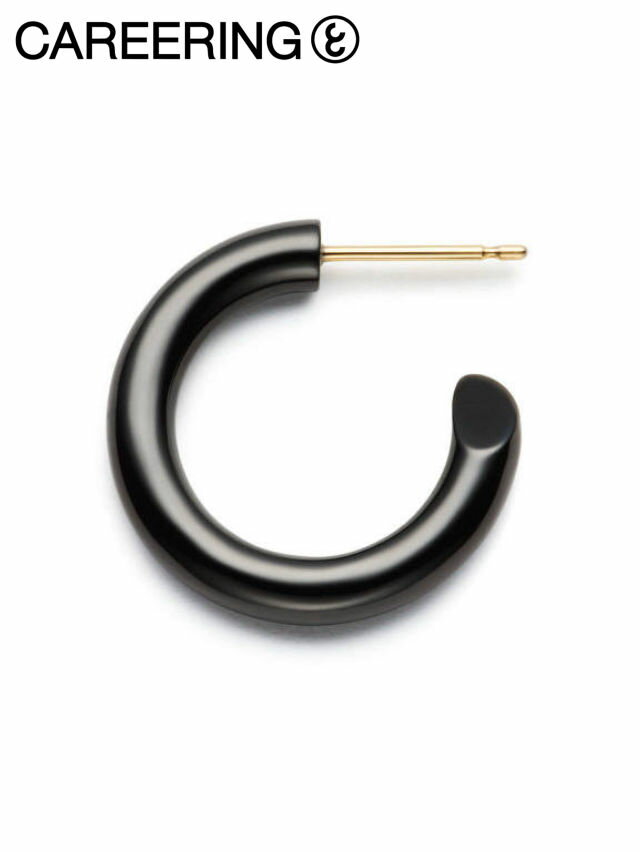 【CAREERING / キャリアリング】 【両耳用】 プラシーボピアス PLACEBO 701(BK)| シルバー925 / 18Kポスト