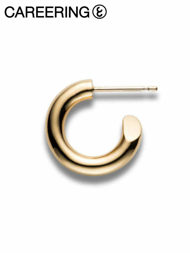 【CAREERING / キャリアリング】 【両耳用】PLACEBO 301F GOLD(プラシーボピアス)| シルバー925 / 18Kポスト
