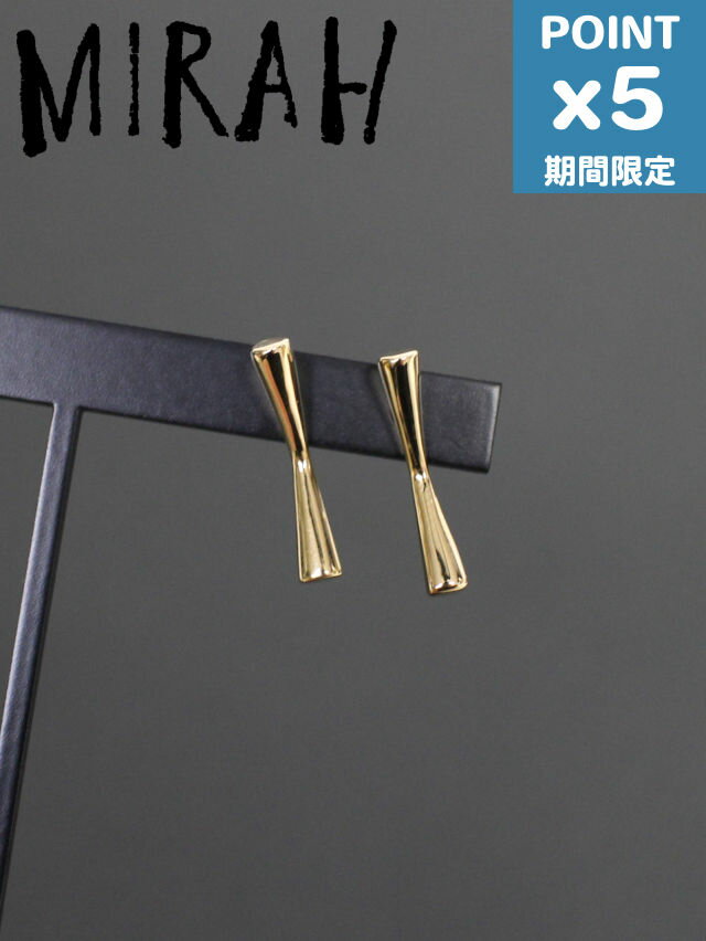 期間限定P5倍【MIRAH / ミラ】 【両耳用】 バトンピアス / サイズS - P107 - GOLD