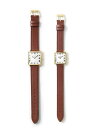 【VAGUE WATCH CO. / ヴァーグウォッチカンパニー】 Carre ( カレ ) - スクエア型クオーツ腕時計 - BROWN