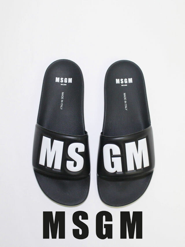 MSGM / २ MSGM  - LOGO POOL SLIDE - BLACK