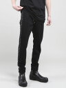 【GalaabenD / ガラアーベント】 メジャー裏毛パンツ - Studs Track Pants - BLACK×LASER METAL