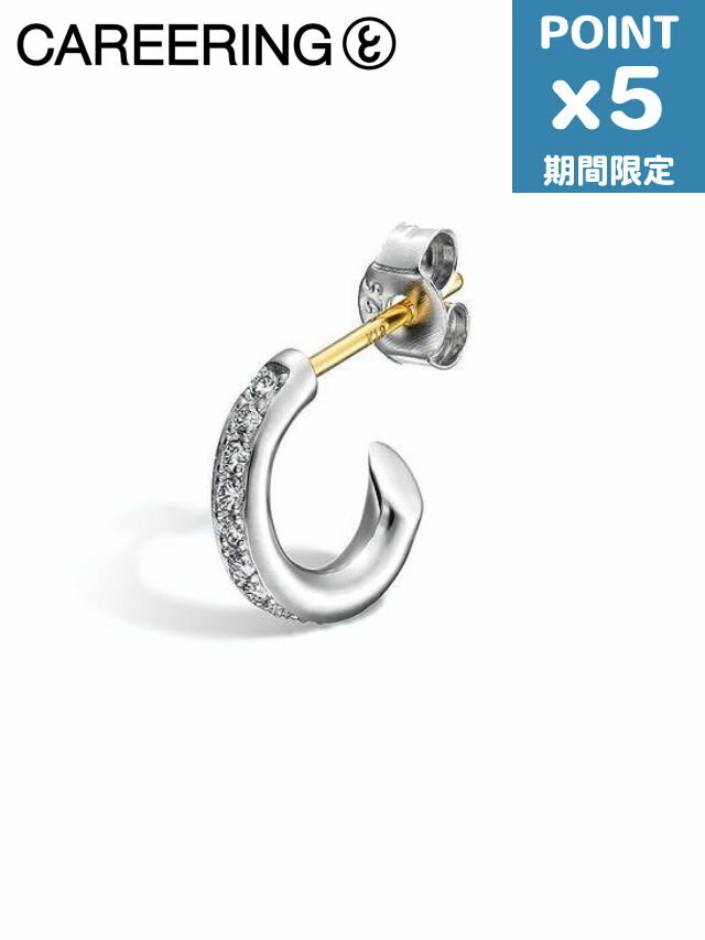 期間限定P5倍【CAREERING / キャリアリング】 【片耳用】 HF x GOD SELECTION XXX フープピアス - キュービックジルコニア