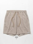 【THING FABRICS / シングファブリクス】 1ミリパイル ルーズショートパンツ - lose short pant beige