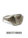 【WERKSTATT:MUNCHEN / ワークスタット・ミュンヘン】 リング シグネット スカルプチャー - signet ring sculpture - M1021