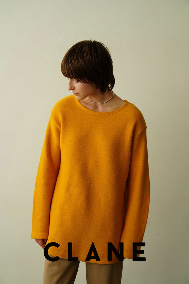 【CLANE / クラネ】 ルーズ ヴィンテージ ロングスリーブ トップス - LOOSE VINTAGE LONG SLEEVE TOPS MUSTARD