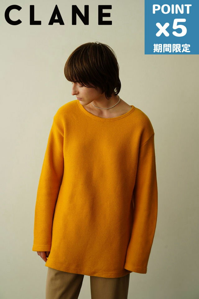 【CLANE / クラネ】 ルーズ ヴィンテージ ロングスリーブ トップス - LOOSE VINTAGE LONG SLEEVE TOPS MUSTARD