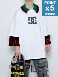 期間限定P5倍【KIDILL / キディル】 SHORT SLEEVE WIDE TEE COLLAB WITH DC SHOES CHAOS - WHITE