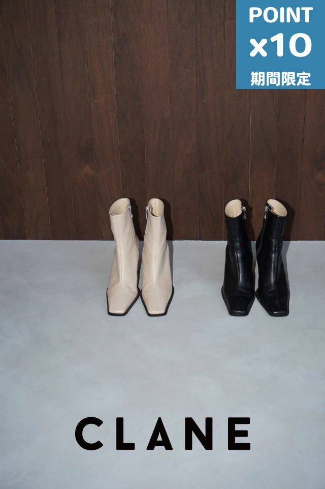 ָP10ܡCLANE / ͡  å 硼 ֡ - SQUARE EDGE SHORT BOOTS