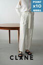 期間限定P10倍【CLANE / クラネ】 ハイウエスト バック スリット カーゴパンツ - H/W BACK SLIT CARGO PANTS - WHITE