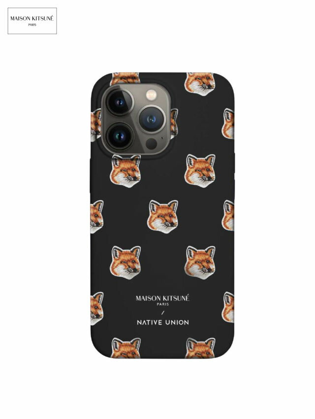 【MAISON KITSUNÉ / メゾン キツネ】 【NATIVE UNION / ネイティブユニオン】 メゾンキツネ アイフォン15 プロ ケース - ALL OVER FOX HEAD 2023 IPHONE 2023 PRO CASE