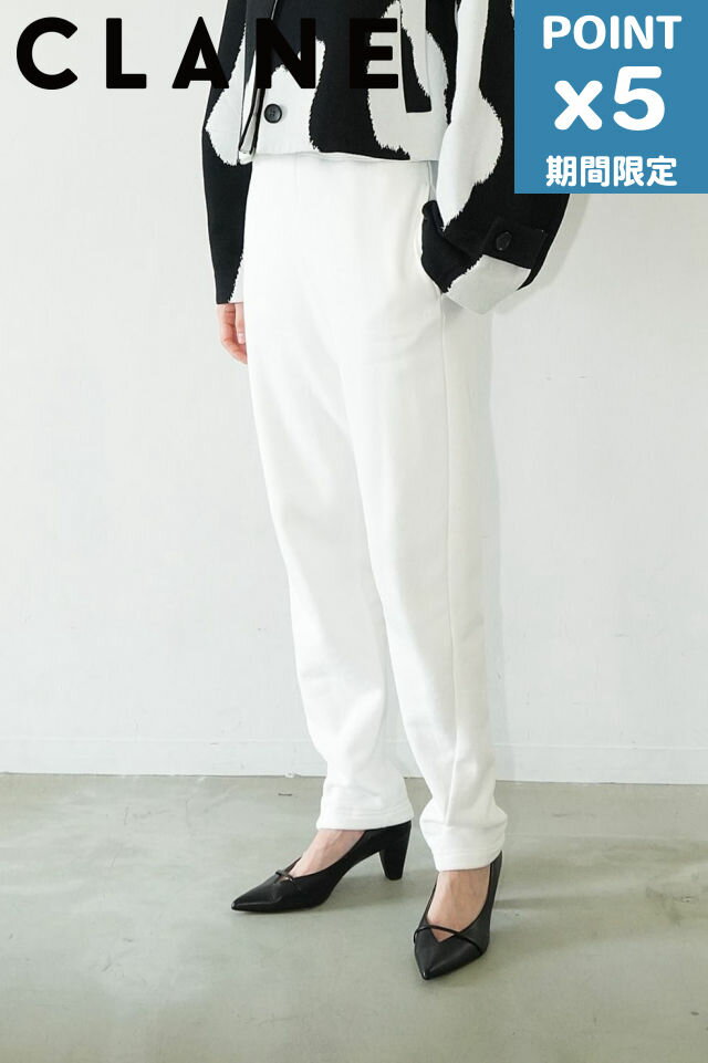 期間限定P5倍【CLANE / クラネ】 コクーンシルエットスウェットパンツ - C SWEAT COCOON PANTS -WHITE