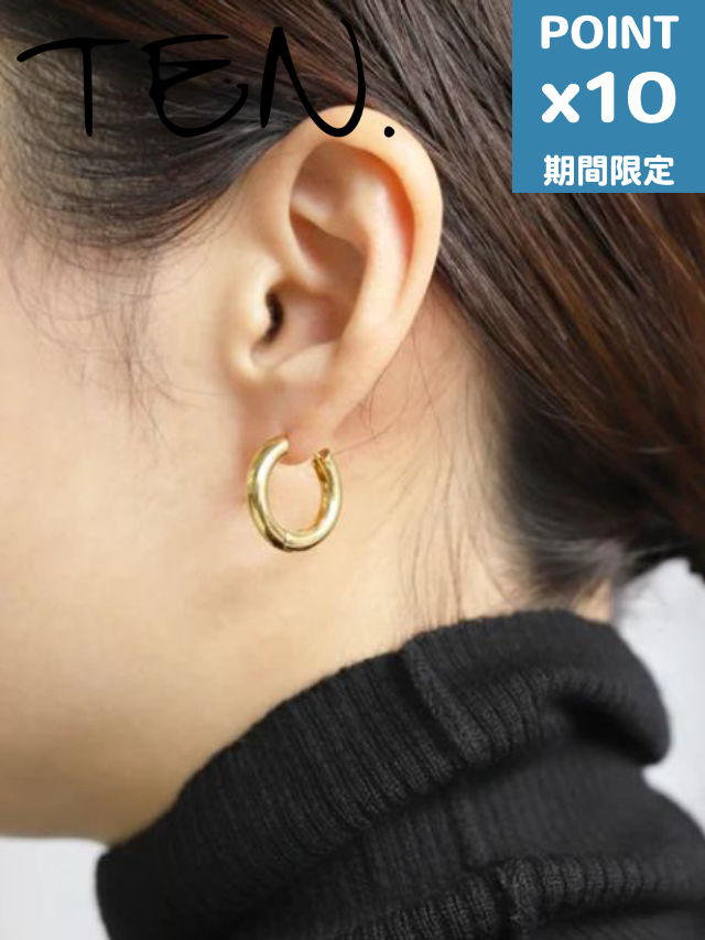 期間限定P10倍【TEN. / テン】 【両耳用】インターポーズピアス GOLD ゴールド シンプル デザイン ユニセックス アクセサリー