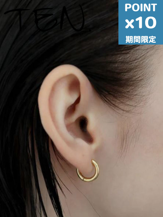 期間限定P10倍【TEN. / テン】 【両耳用】ボイドピアス GOLD ゴールド シンプル デザイン ユニセックス アクセサリー