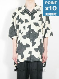 期間限定P10倍【Maison MIHARA YASUHIRO / メゾン ミハラヤスヒロ】 ドランカーズ パス キルトプリントシャツ - Drunker's Path Quilt Printed HS Shirt