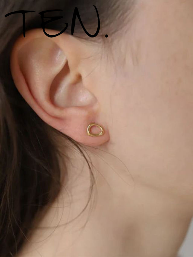 【TEN. / テン】 【両耳用】デューピアス GOLD ゴールド シンプル デザイン ユニセックス アクセサリー