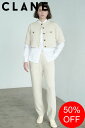 【SALE】【CLANE / クラネ】 カーディガン - ニットパンツセット / HALF SLEEVE KNIT TOPS & PANTS SET -IVORY