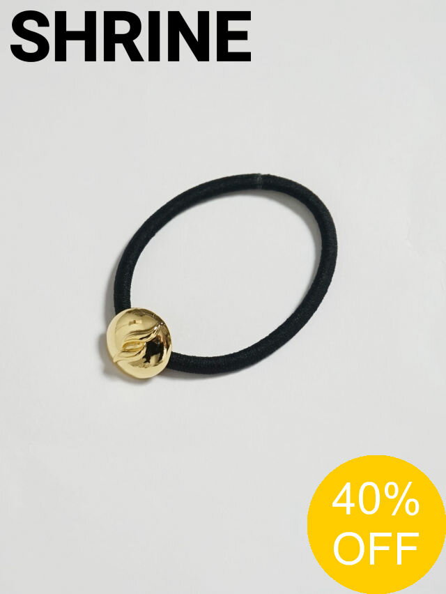 【SALE】【SHRINE / シュライン】 ロゴヘアゴム - S LOGO HAIR TIE - GOLD BLACK