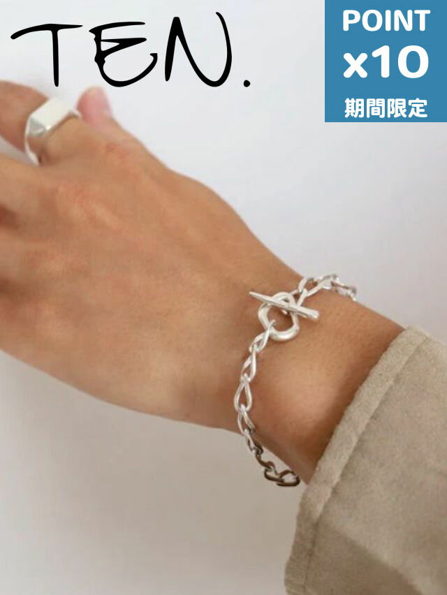 期間限定P10倍【TEN. / テン】 ムードフープブレスレット SV シルバー 全長 19.5cm MEDIUM シンプル デザイン ユニセックス アクセサリー