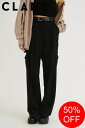 【SALE】【CLANE / クラネ】 サイドサークル カット パンツ ブラック - SIDE CIRCLE CUT PANTS - BLACK