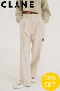 【SALE】【1500円クーポン】【CLANE / クラネ】 サイドサークル カット パンツ アイボリー - SIDE CIRCLE CUT PANTS - IVORY