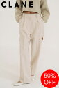 【SALE】【CLANE / クラネ】 サイドサークル カット パンツ アイボリー - SIDE CIRCLE CUT PANTS - IVORY