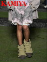 【KAMIYA / カミヤ】 ニットレッグウォーマー - KNIT LEG WARMERS - KHAKI